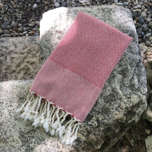 Prosop de plaja, L&#039;essentiel Maison, Retro, Rosu