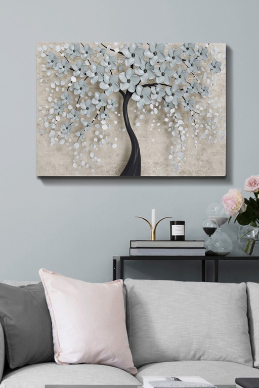 Tablou decorativ, Kanvas Tablo (70 x 100), Canvas, Lemn, Multicolor