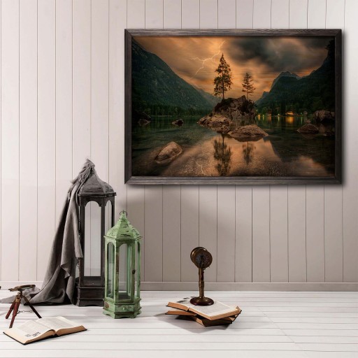 Tablou decorativ, Nature, Lemn, Lemn, Multicolor
