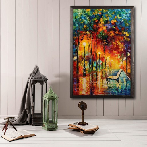 Tablou decorativ, Fall Evenıng XL, Lemn, Lemn, Multicolor