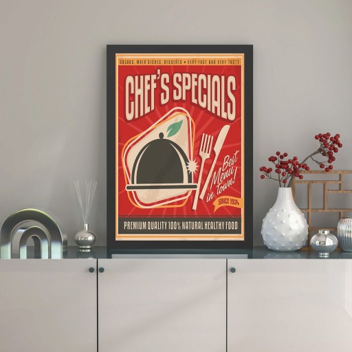 Tablou decorativ, Chef&#039;s Special (40 x 55), MDF , Polistiren, Multicolor