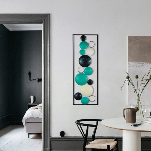 Decoratiune de perete, Budam, metal, 90 x 32 cm, multicolor