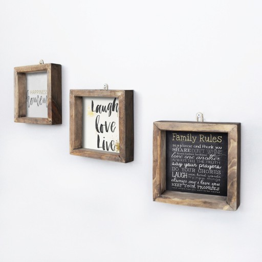Set 3 tablouri decorative, UKZM023, MDF, Imprimat UV, Multicolor