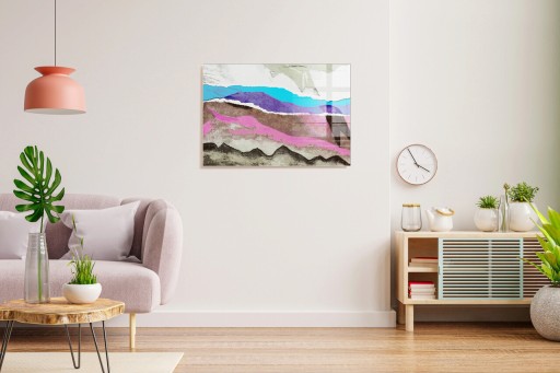 Tablou decorativ, 1114, Sticla temperata, 70 x 100 cm, Multicolor