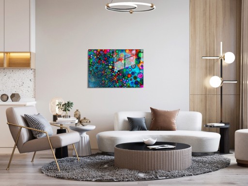 Tablou decorativ, 1380, Sticla temperata, 70 x 100 cm, Multicolor