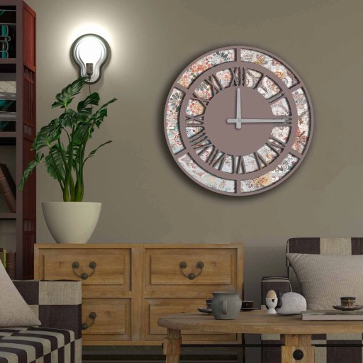 Ceas de perete, 5050MS-093, MDF, ø50 cm, Multicolor