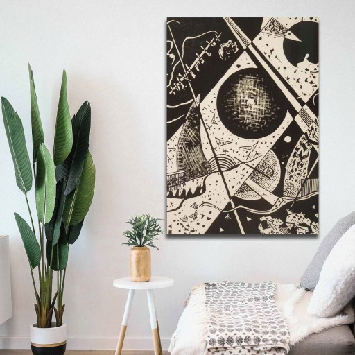 Tablou decorativ, 70100KANDINSKY009, Canvas, Lemn, Multicolor