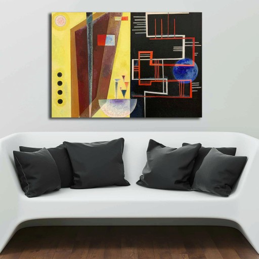 Tablou decorativ, 70100KANDINSKY011, Canvas, Lemn, Multicolor