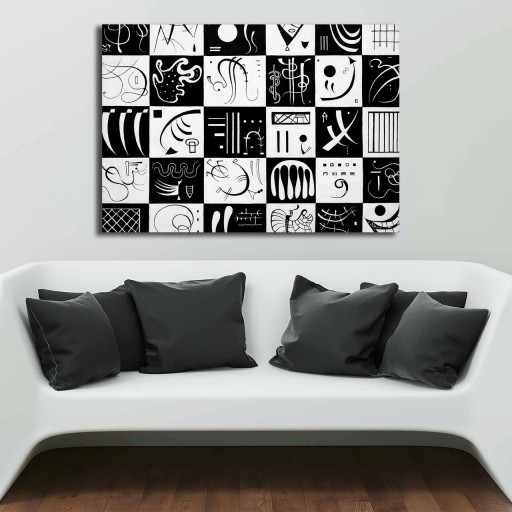 Tablou decorativ, 70100KANDINSKY017, Canvas, Lemn, Multicolor