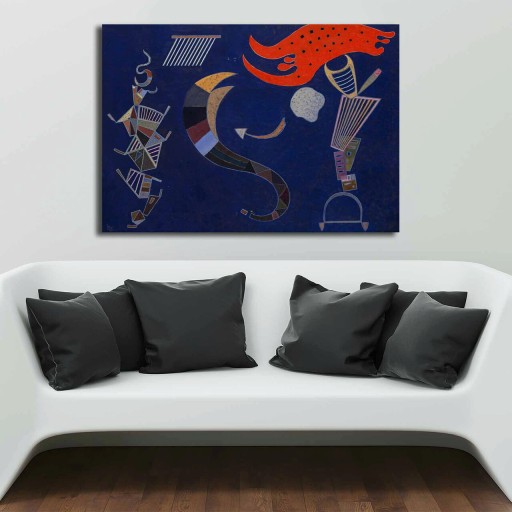 Tablou decorativ, 70100KANDINSKY027, Canvas, Lemn, Multicolor