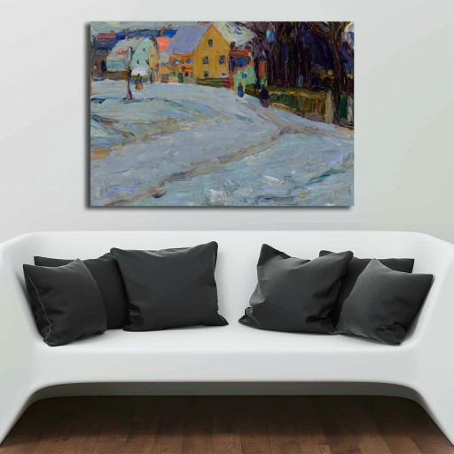 Tablou decorativ, 70100KANDINSKY025, Canvas, Lemn, Multicolor