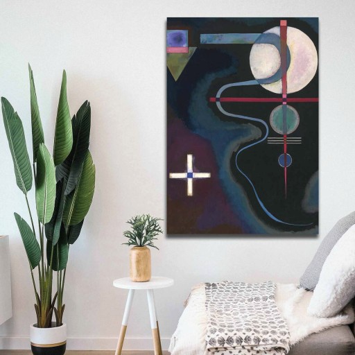 Tablou decorativ, 70100KANDINSKY032, Canvas, Lemn, Multicolor