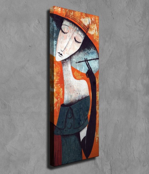 Tablou decorativ, PC207, Canvas, Lemn, Multicolor