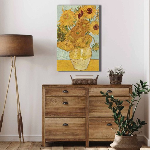 Tablou decorativ, 4570VANGOGH003, Canvas, Lemn, Multicolor
