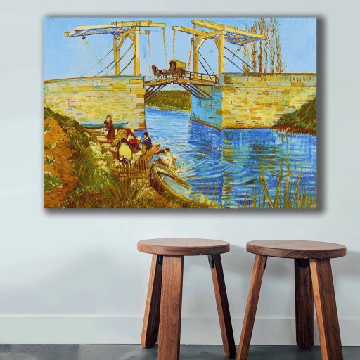 Tablou decorativ, 70100VANGOGH004, Canvas, Lemn, Multicolor