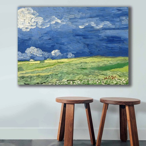 Tablou decorativ, 70100VANGOGH011, Canvas, Lemn, Multicolor