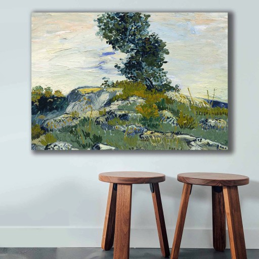 Tablou decorativ, 70100VANGOGH019, Canvas, Lemn, Multicolor