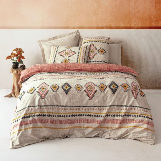 Lenjerie de pat pentru o persoana (EU) (IT), L'essentiel Maison, Felix, Tile Red / Yellow / White / Black