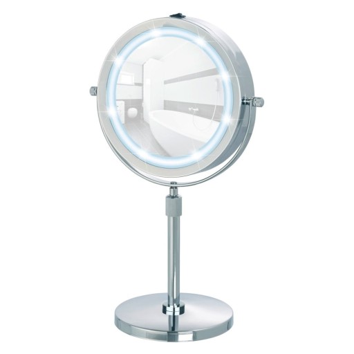 Oglindă cosmetică (5x) cu led/de mărire ø 13,5 cm Lumi – Wenko