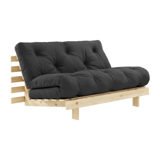 Canapea gri închis extensibilă 140 cm Roots – Karup Design