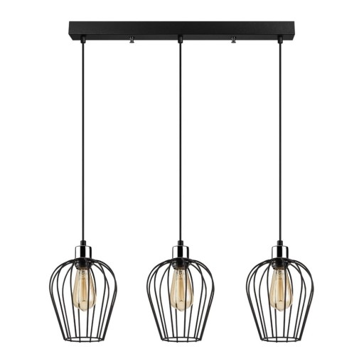 Lustră de 3 becuri Opviq lights Tel Long, negru