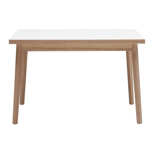 Masă dining extensibilă cu blat alb Hammel Single, 120 x 80 cm