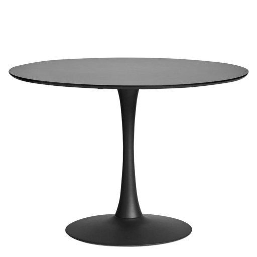 Masă rotundă pentru dining Marckeric Oda, ø 110 cm, negru