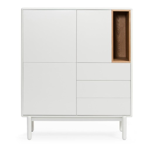 Comodă albă 100x120x40 cm Corvo – Teulat