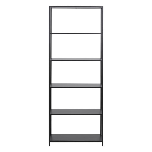 Bibliotecă neagră din metal 70x185 cm Newcastle – Actona