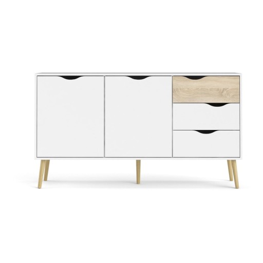 Comodă albă 147x82x39 cm Oslo – Tvilum