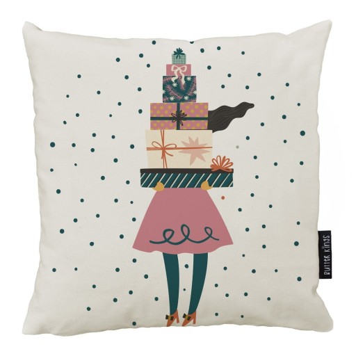 Pernă decorativă 45x45 cm cu model de Crăciun A Lot of Gifts – Butter Kings
