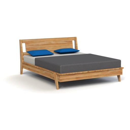 Pat dublu din lemn de stejar 160x200 cm Retro 2 - The Beds