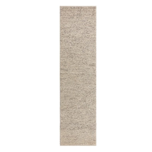 Covor tip traversă gri deschis țesut manual din amestesc de lână 60x230 cm Minerals – Flair Rugs