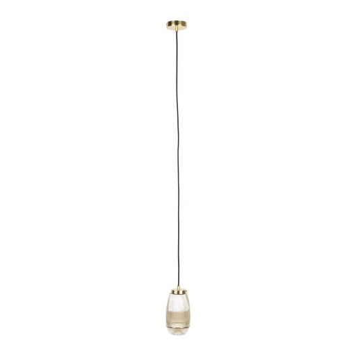 Lustră aurie cu abajur din sticlă ø 12 cm Robin - White Label