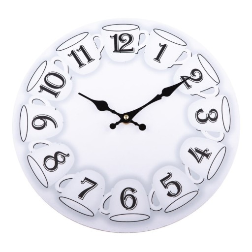 Ceas din lemn de perete Dakls Mugs, ⌀ 34 cm