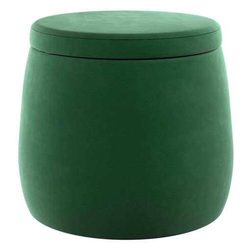 Puf de copii verde cu tapițerie din catifea Posh Velvet – Yellow Tipi