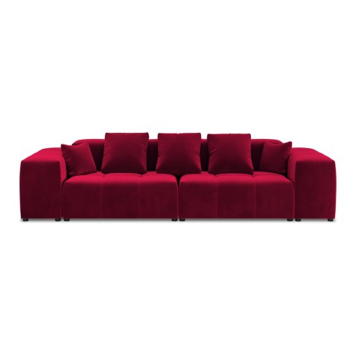 Canapea roșie cu tapițerie din catifea 320 cm Rome Velvet - Cosmopolitan Design