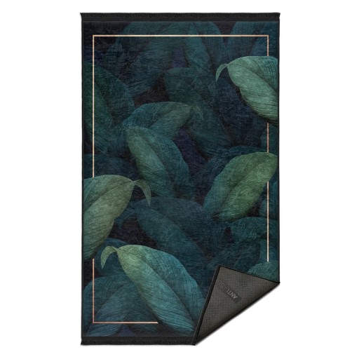 Covor tip traversă albastru petrol lavabil 80x200 cm Unique – Mila Home