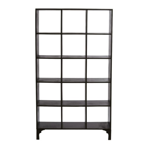 Bibliotecă neagră din lemn de mango 106x190 cm Rayna – Light & Living