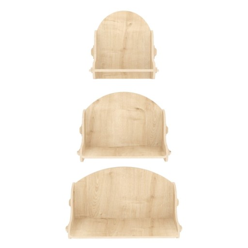 Rafturi 3 buc. cu aspect de lemn de stejar Sima – Kalune Design