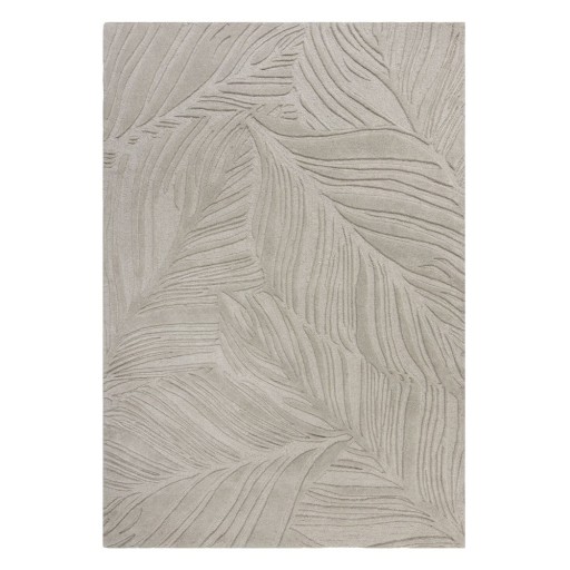 Covor gri deschis din lână 200x290 cm Lino Leaf – Flair Rugs