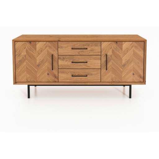 Comodă joasă din lemn de stejar 144x65 cm Abies – The Beds