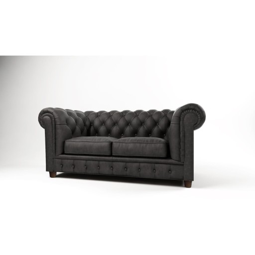 Canapea gri antracit cu tapițerie din catifea 184 cm Cambridge – Ropez
