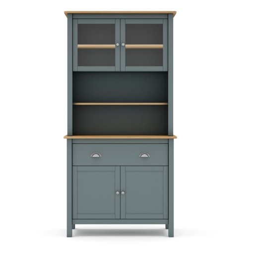 Vitrină verde/gri din lemn de pin 90x180,5 cm Misti – Marckeric