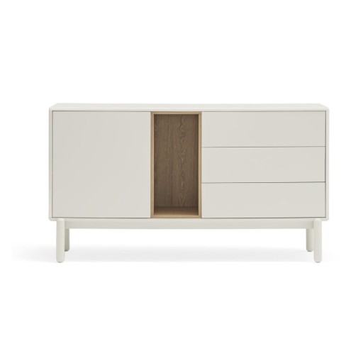 Comodă albă 140x76x40 cm Corvo – Teulat