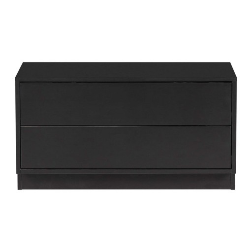Masă TV modulară neagră din lemn masiv de pin 75x40 cm Finca – WOOOD