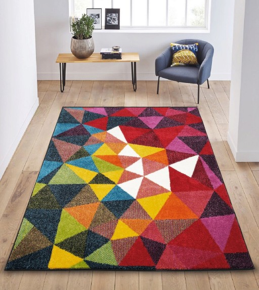Covor, Geo 6877, 80x150 cm, Polipropilena, Multicolor