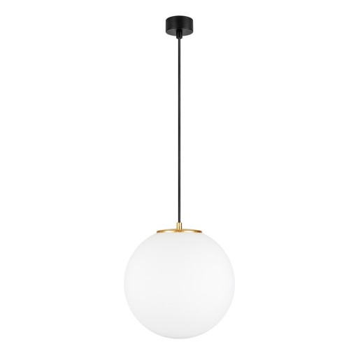 Lustră cu manșon auriu Sotto Luce TSUKI L, ⌀ 30 cm, alb
