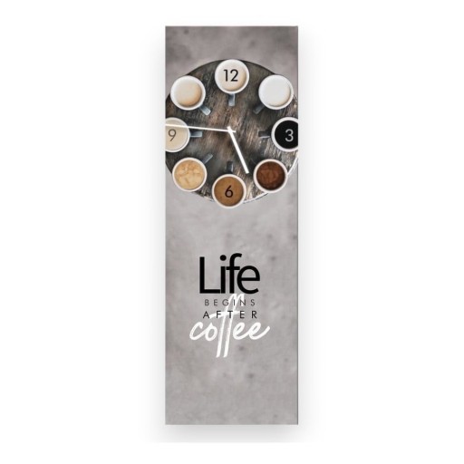 Ceas de perete Styler Glassclock Coffee Love, 20 x 60 cm