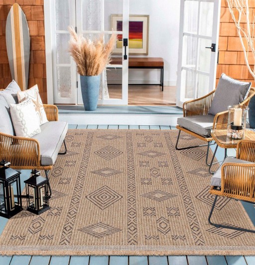 Covor, 08704B, 200x290 cm, Polipropilena, Antracit / Crem